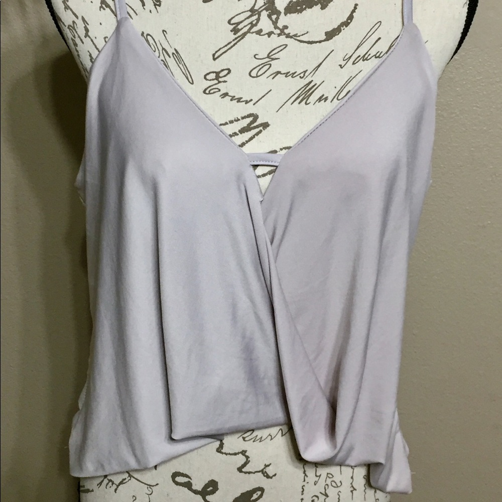 Deep V crossover tank top
